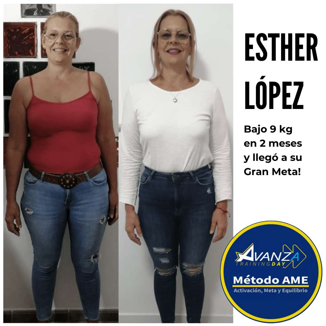Esther-Lopez-Antes-Y-Despues-Bajar-Peso-Metodo-Ame-Avanzatraining-Day
